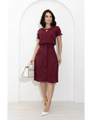 Conjunto Saia e Blusa Linho Decote Gota