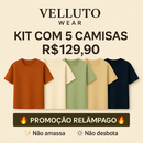 Kit com 5 Camisetas Texturizadas Malha Waffle Milano - Não amassa, não desbota e 0 transparência