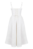 Vestido Midi Modelador Branco - Modelo Aghata