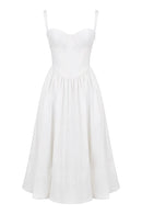 Vestido Midi Modelador Branco - Modelo Aghata