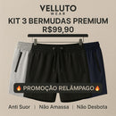 Kit 3 Shorts Seda Premium | Anti Suor, Não Amassa, Não Desbota – Hype 2025